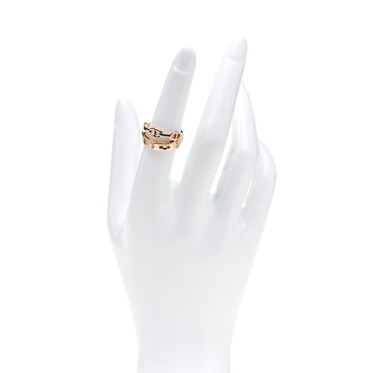 Hermes 18K Rose Gold Diamond Kelly Double Tour Ring 53 6.25 2 of 5