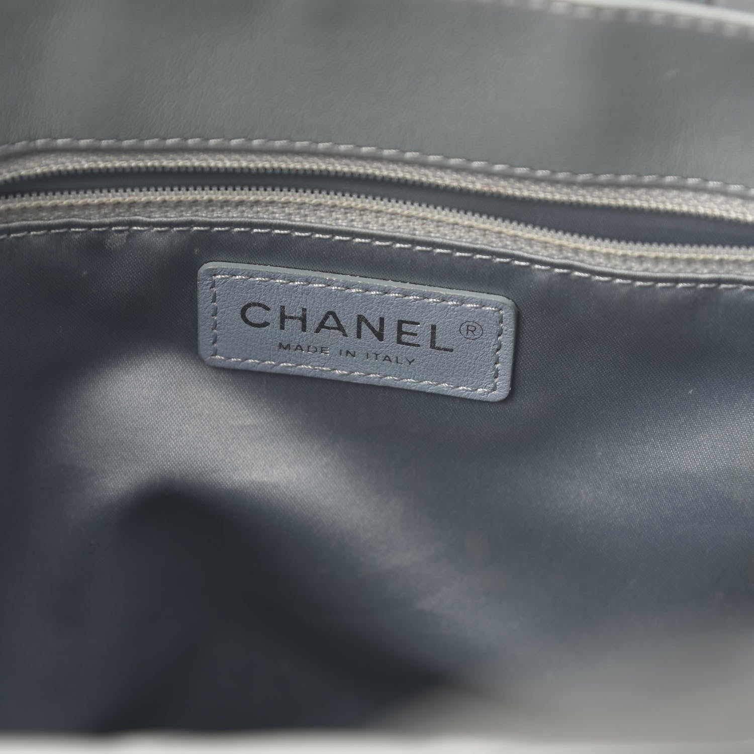 Chanel Lambskin Quilted Daily Shopping Tote Light Blue 9 of 11
