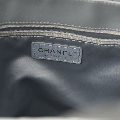 Chanel Lambskin Quilted Daily Shopping Tote Light Blue 9 of 11