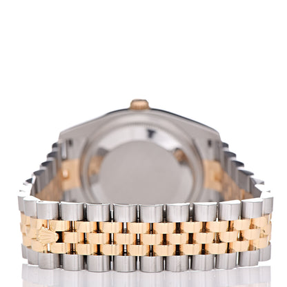 Rolex Stainless Steel 18K Yellow Gold 36mm Oyster Perpetual Datejust Watch White Roman 116203 4 of 8