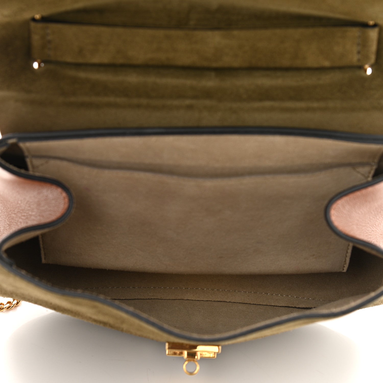 Chloe Suede Smooth Calfskin Drew Shoulder Bag Caramel 5 of 13