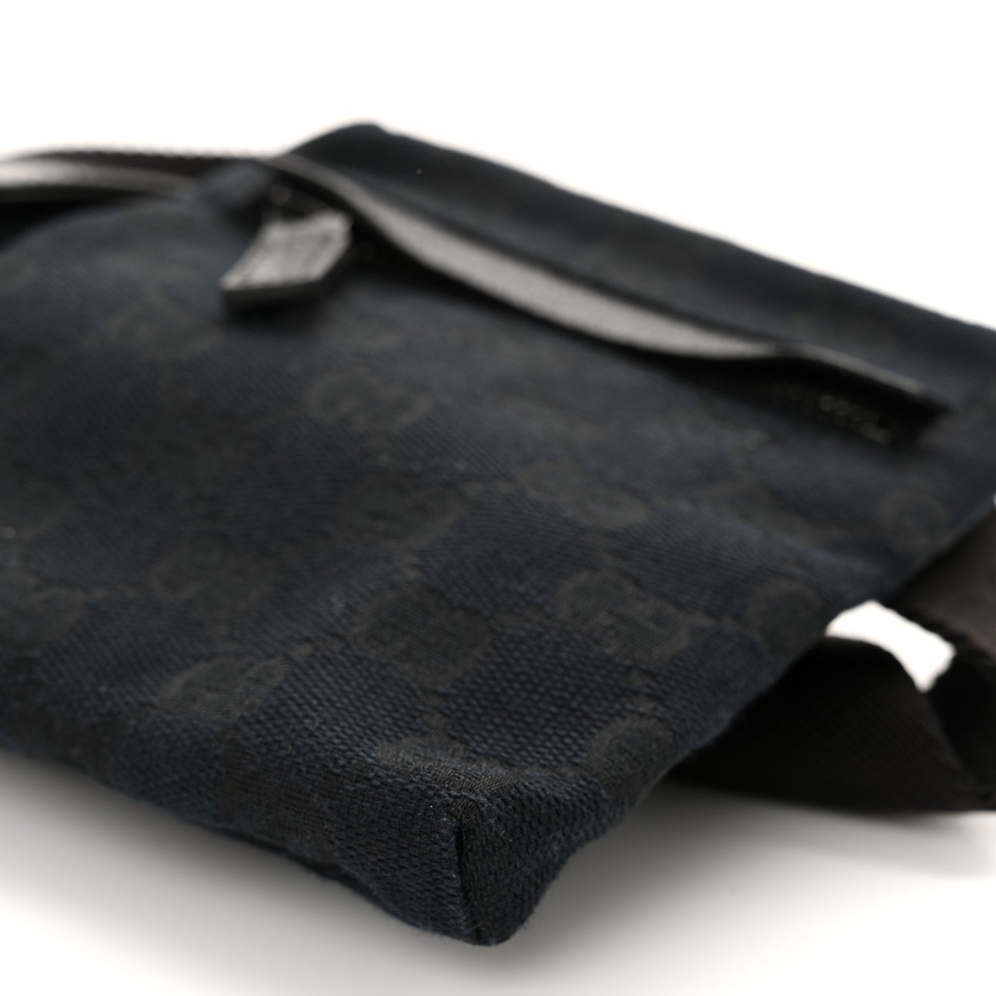 GG Monogram Double Pocket Belt Bag Black
