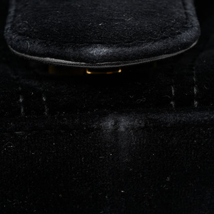 Gucci Velvet Matelasse Mini GG Marmont Shoulder Bag Black 10 of 11