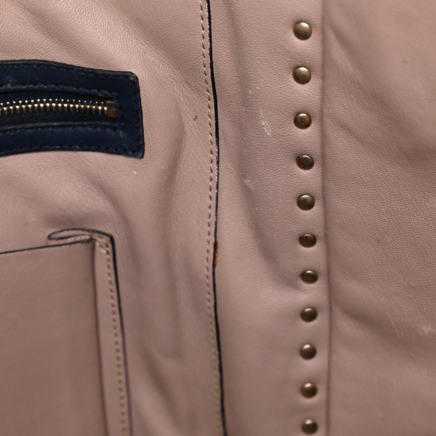 Nappa Medium Rockstud Soft Tote Marine