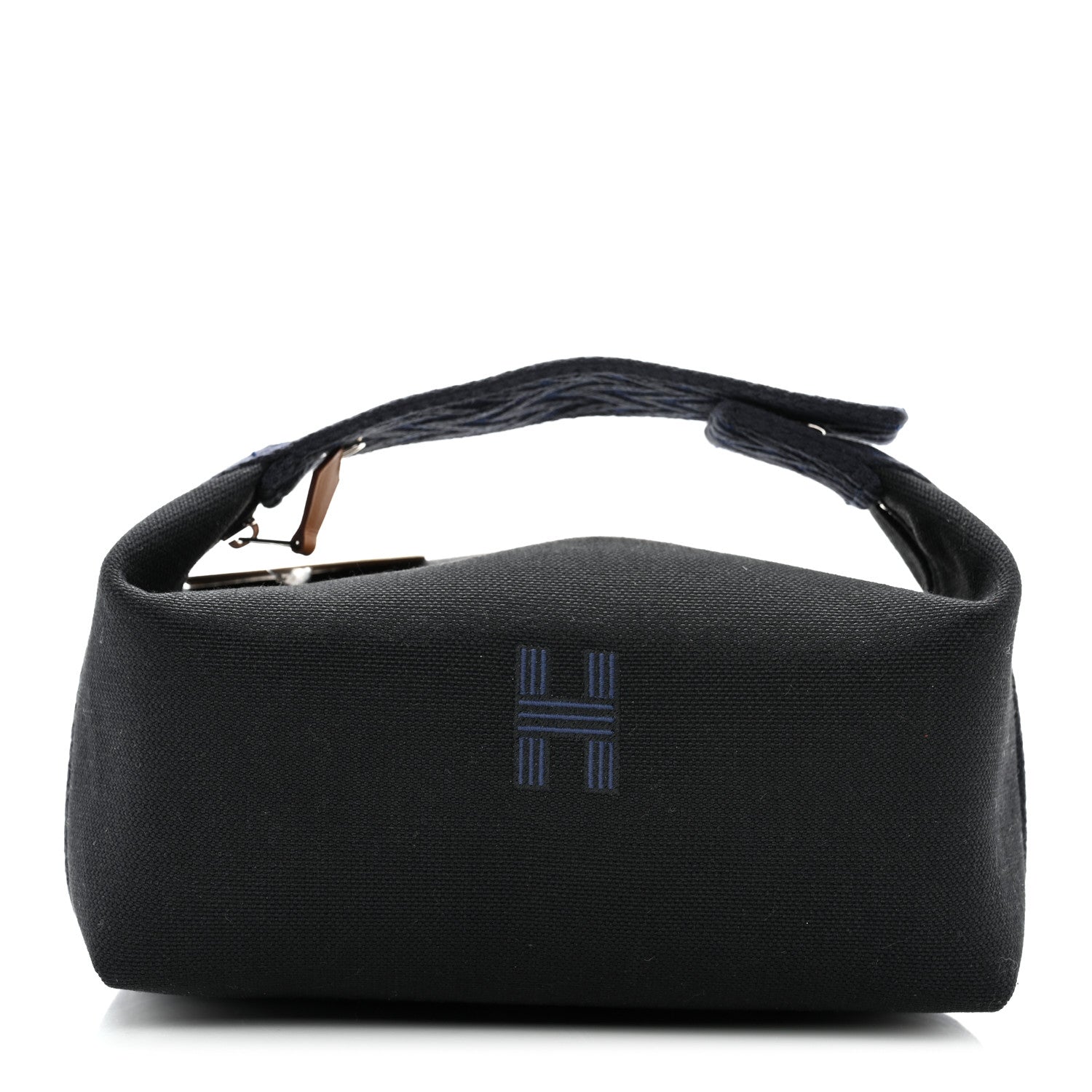 Hermes Canvas Small Bride-A-Brac Pouch Black Bleu Nuit 1 of 7