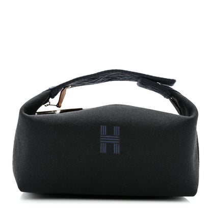 Hermes Canvas Small Bride-A-Brac Pouch Black Bleu Nuit 1 of 7