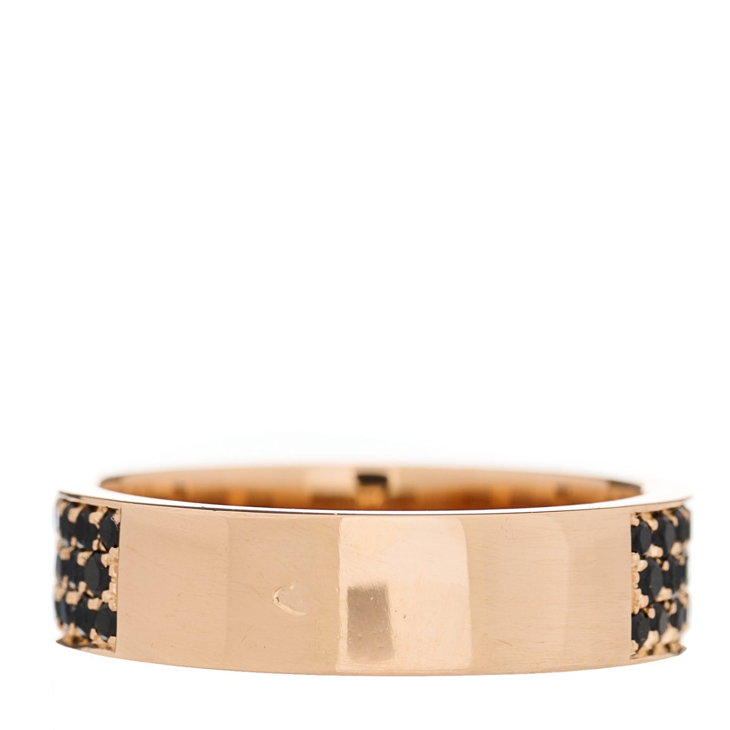 18K Rose Gold Black Spinel Kelly Ring 53 6.5