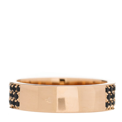 Hermes 18K Rose Gold Black Spinel Kelly Ring 53 6.5 2 of 3