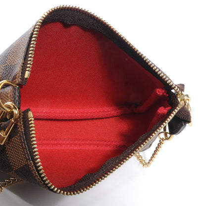 Louis Vuitton Damier Ebene Mini Pochette Accessories Bag 7 of 8