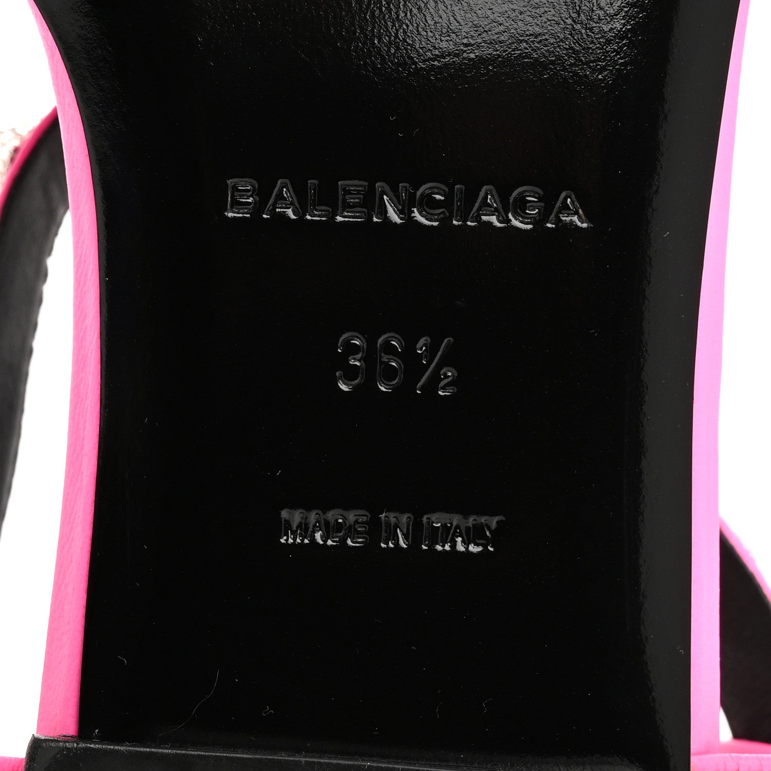 Balenciaga Agneau Arena Cagole Flat Thong Sandals 36.5 Rose Fluo 8 of 11