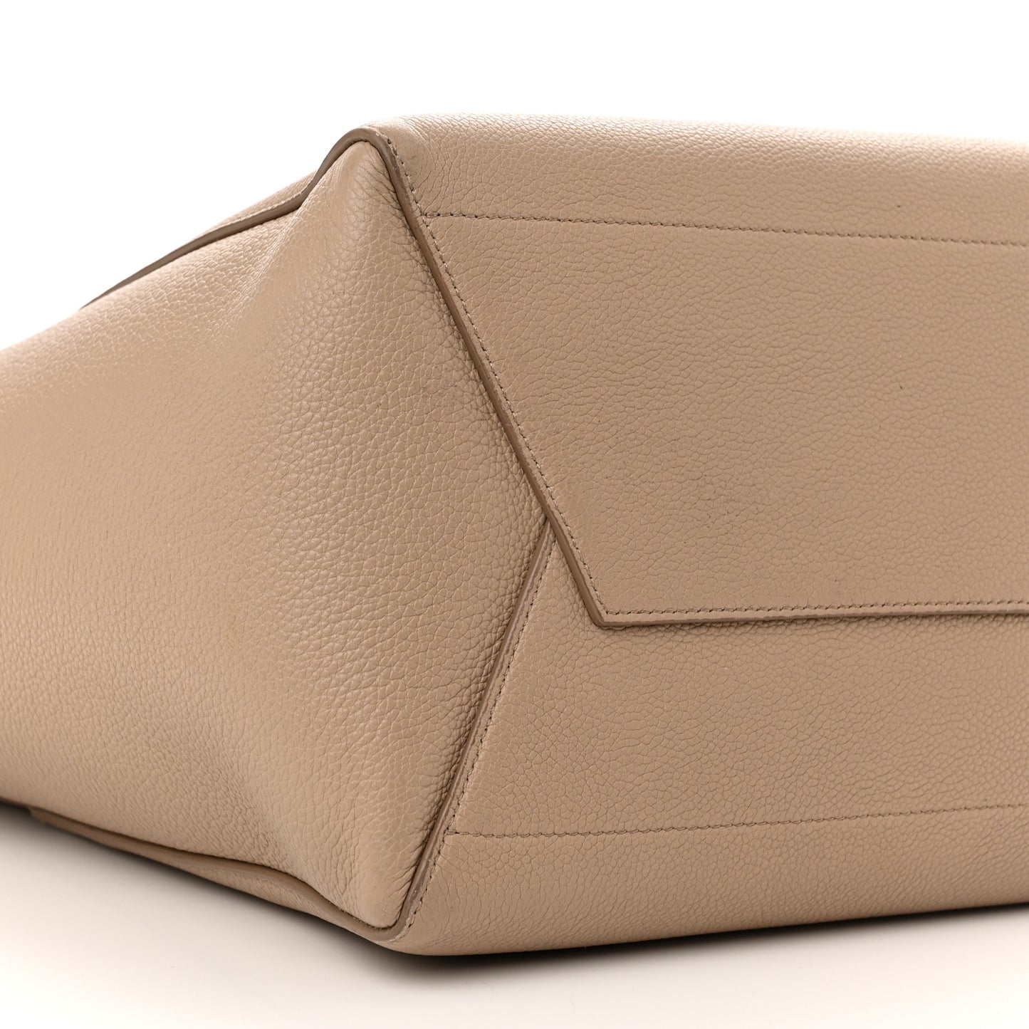 Soft Grained Calfskin Sangle Bucket Bag Dune