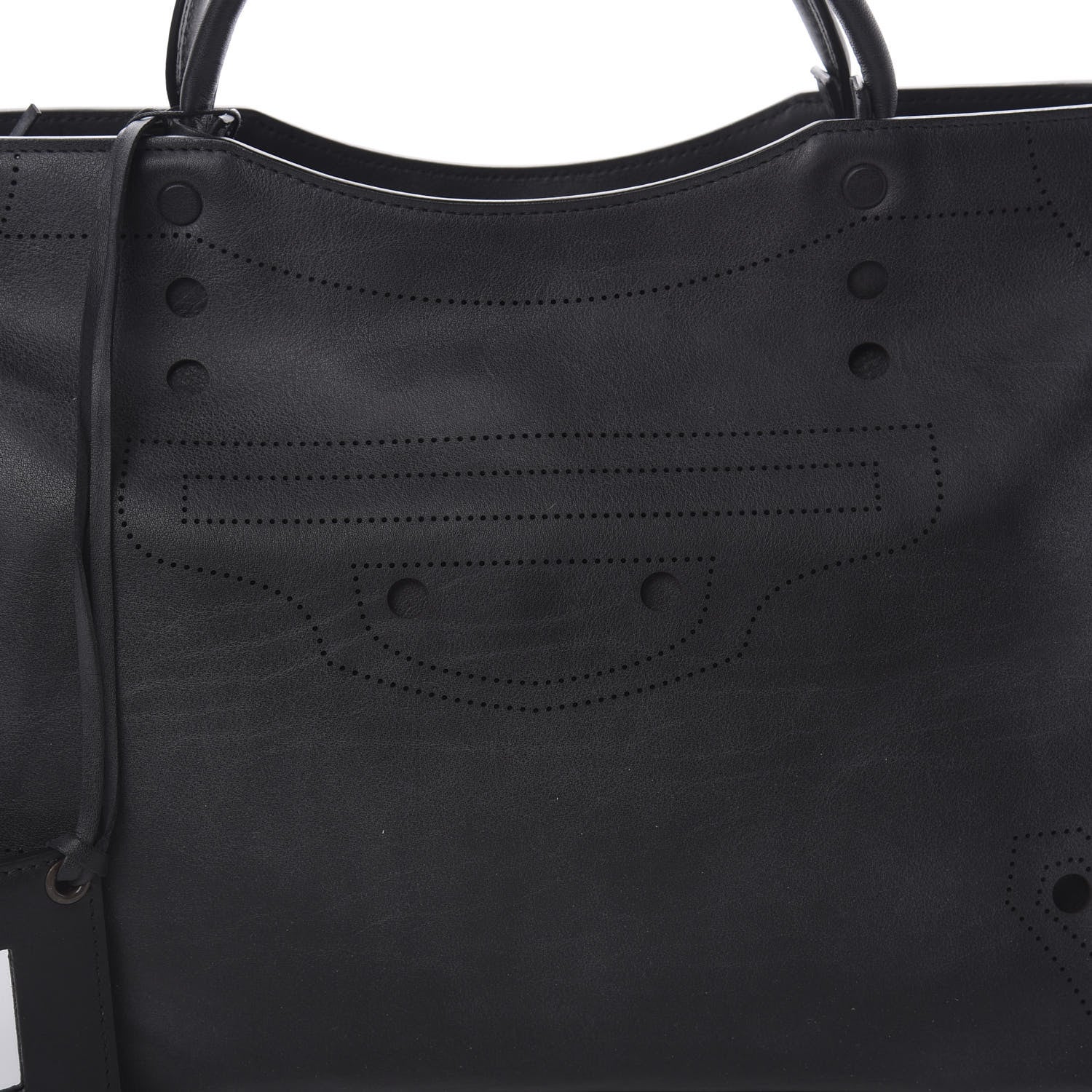 Balenciaga Veau Soyeux Perforated Blackout Hardware City Black 8 of 10