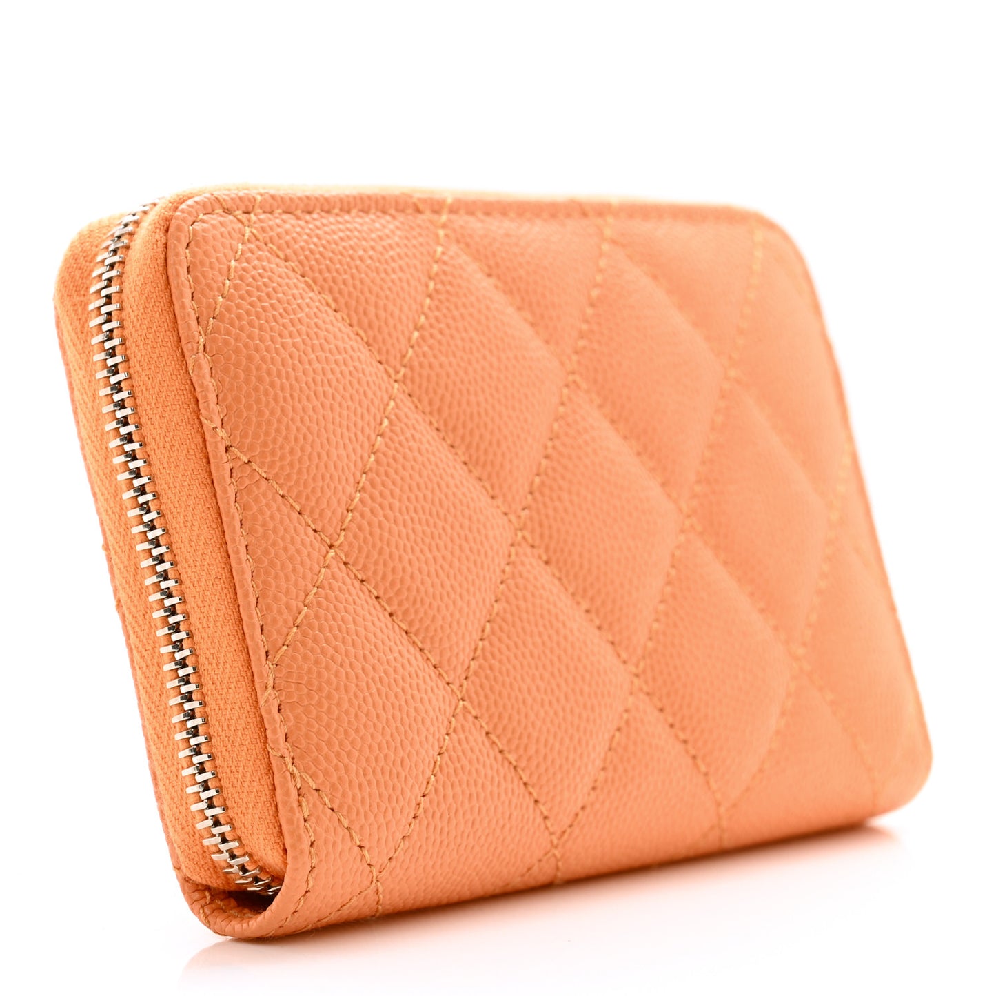 Caviar Flashy CC Zip Card Holder Wallet Orange