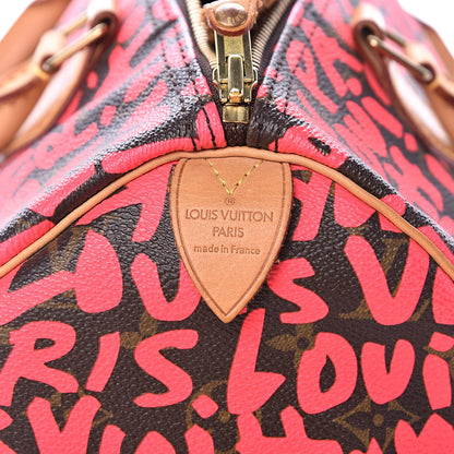 Louis Vuitton Monogram Graffiti Speedy 30 Fuchsia 6 of 15