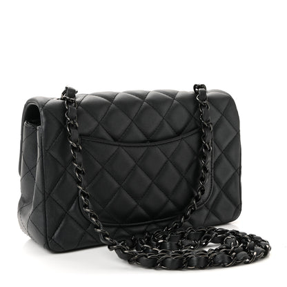 Chanel Lambskin Quilted Mini Rectangular Flap So Black 3 of 11