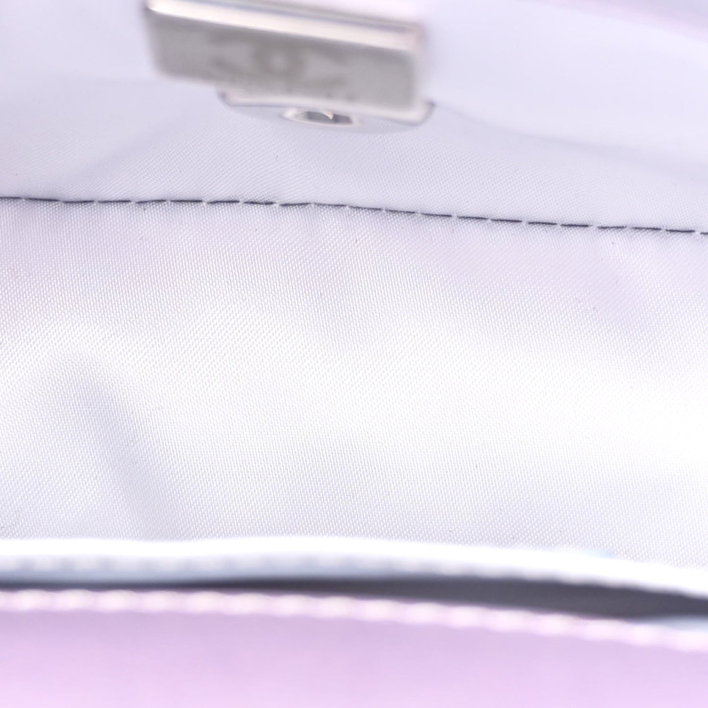 Gradient Metallic Calfskin Quilted Clutch Silver Blue Yellow Purple