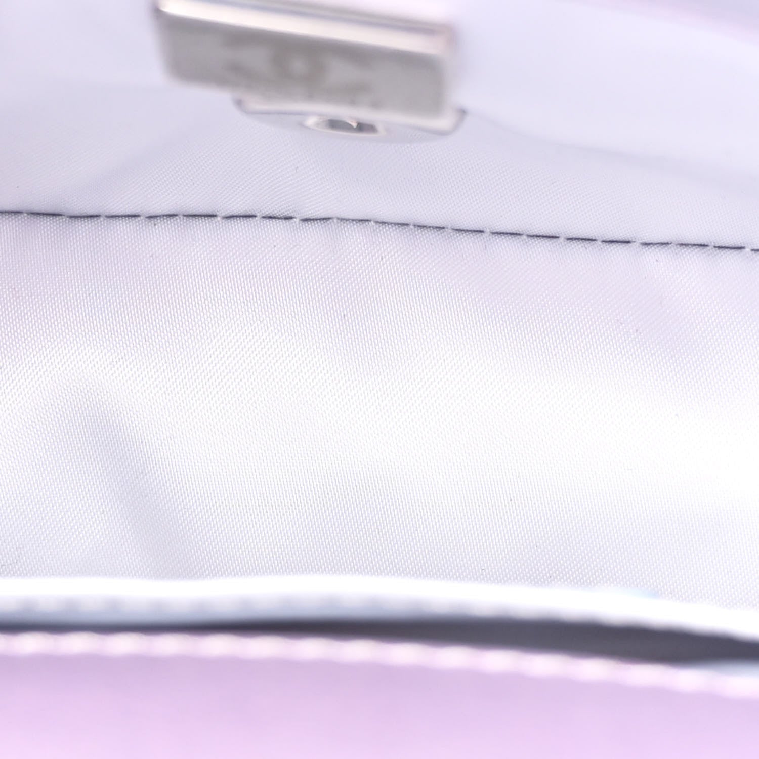 Chanel Gradient Metallic Calfskin Quilted Clutch Silver Blue Yellow Purple 5 of 11