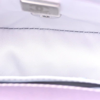 Chanel Gradient Metallic Calfskin Quilted Clutch Silver Blue Yellow Purple 5 of 11