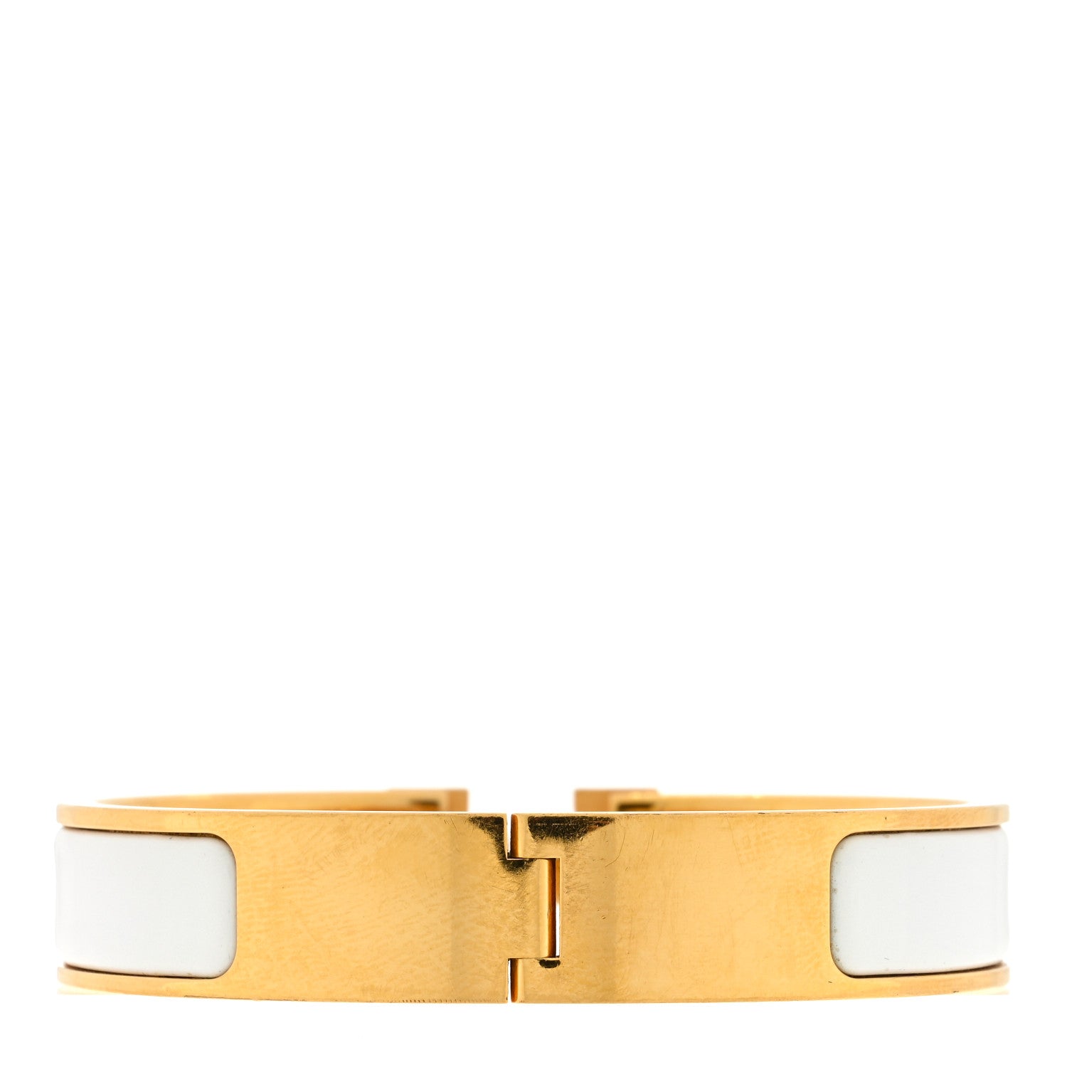 Hermes Enamel Narrow Clic Clac H Bracelet PM White 2 of 3