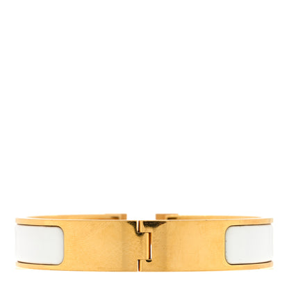 Hermes Enamel Narrow Clic Clac H Bracelet PM White 2 of 3