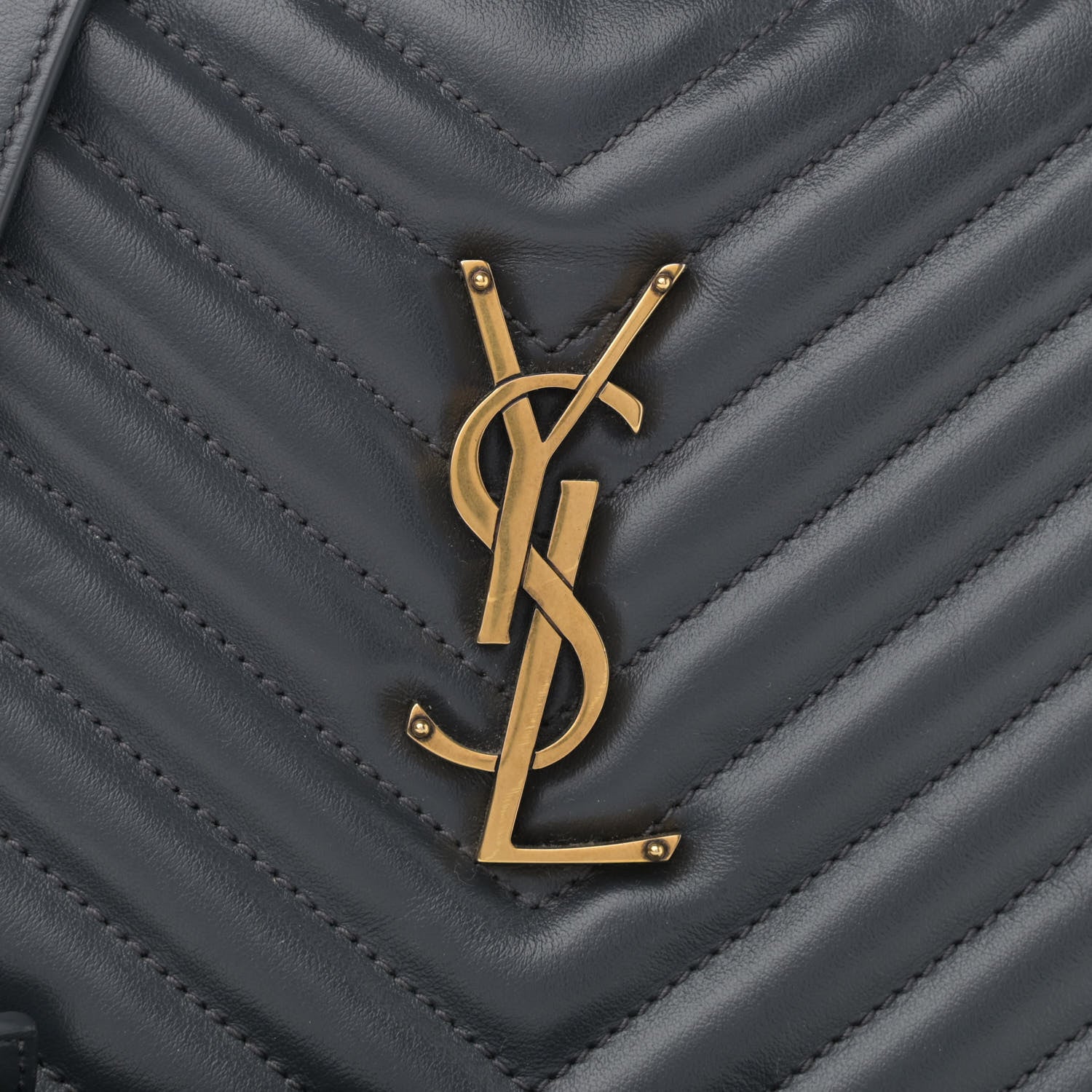 Saint Laurent Calfskin Matelasse Monogram Lou Camera Bag Dark Smog 8 of 11