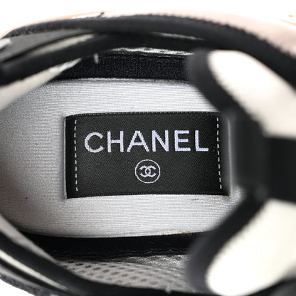 Chanel Suede Calfskin Mixed Fibers CC Sneakers 39 Pink Grey 8 of 13