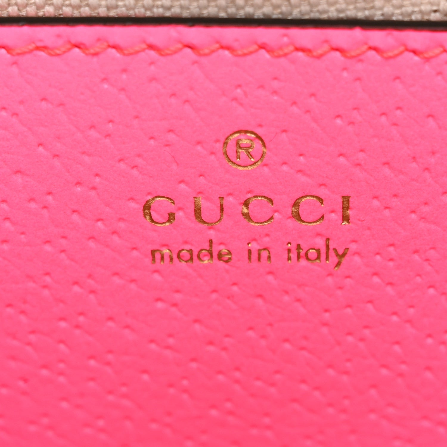 Gucci GG Supreme Monogram Textured Dollar Calfskin Web Ophidia Small Crossbody Bag Beige Ebony Fuchsia 6 of 10