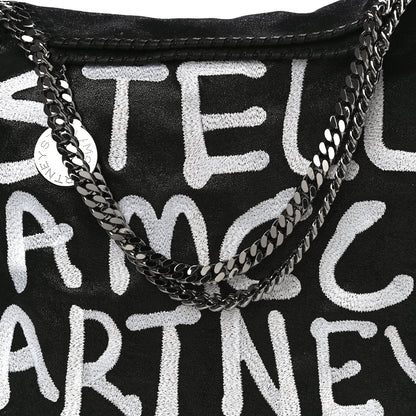 Stella McCartney X ED CURTIS Shaggy Deer Logo Embroidered Large Falabella Black 8 of 10