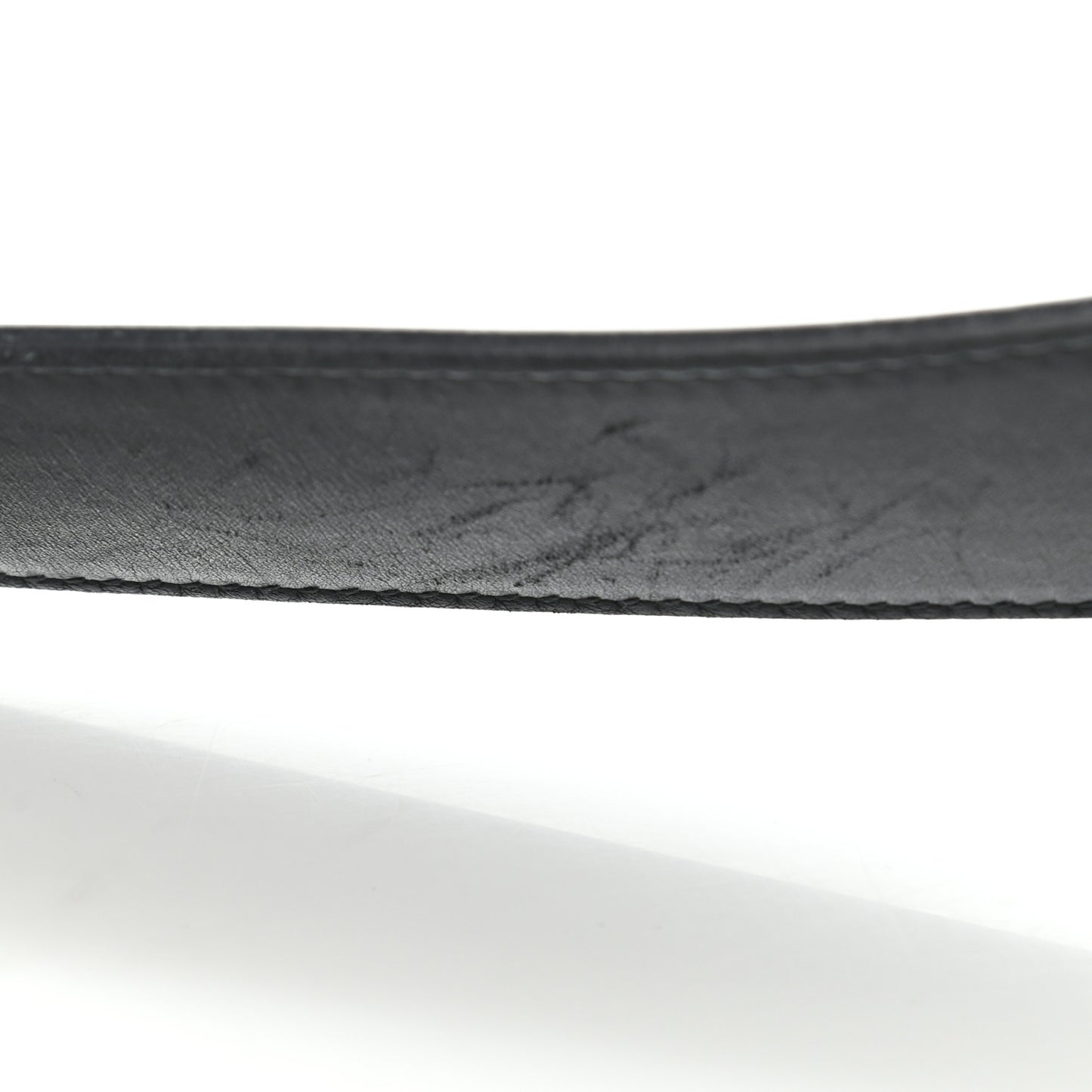 Moon Calfskin Pearl Double G 40mm Belt 80 32 Black Cream