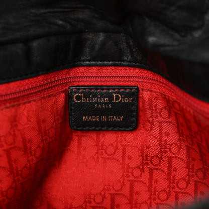 Christian Dior Lambskin Cannage Flap Messenger Bag Black 6 of 15