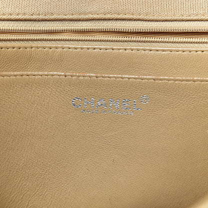 Chanel Jersey Quilted Jumbo Single Flap Beige 9 of 21