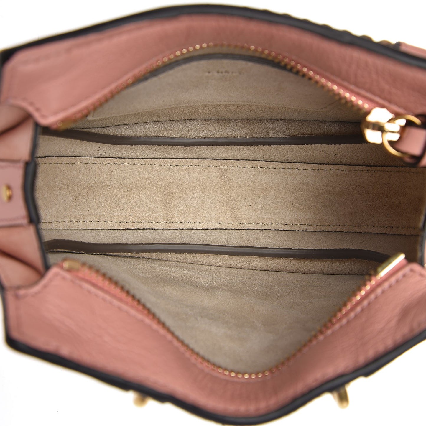 Calfskin Suede Mini Pixie Signature Belt Bag Ideal Blush