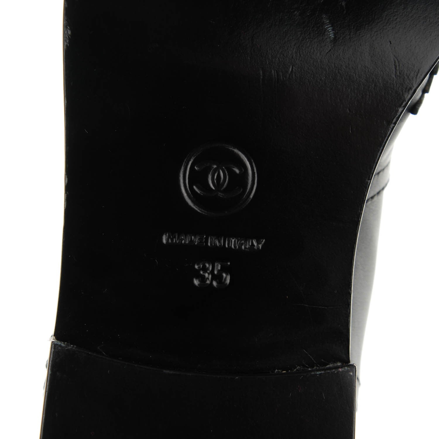 Chanel Calfskin Embroidered Western Boots 35 Black 6 of 7