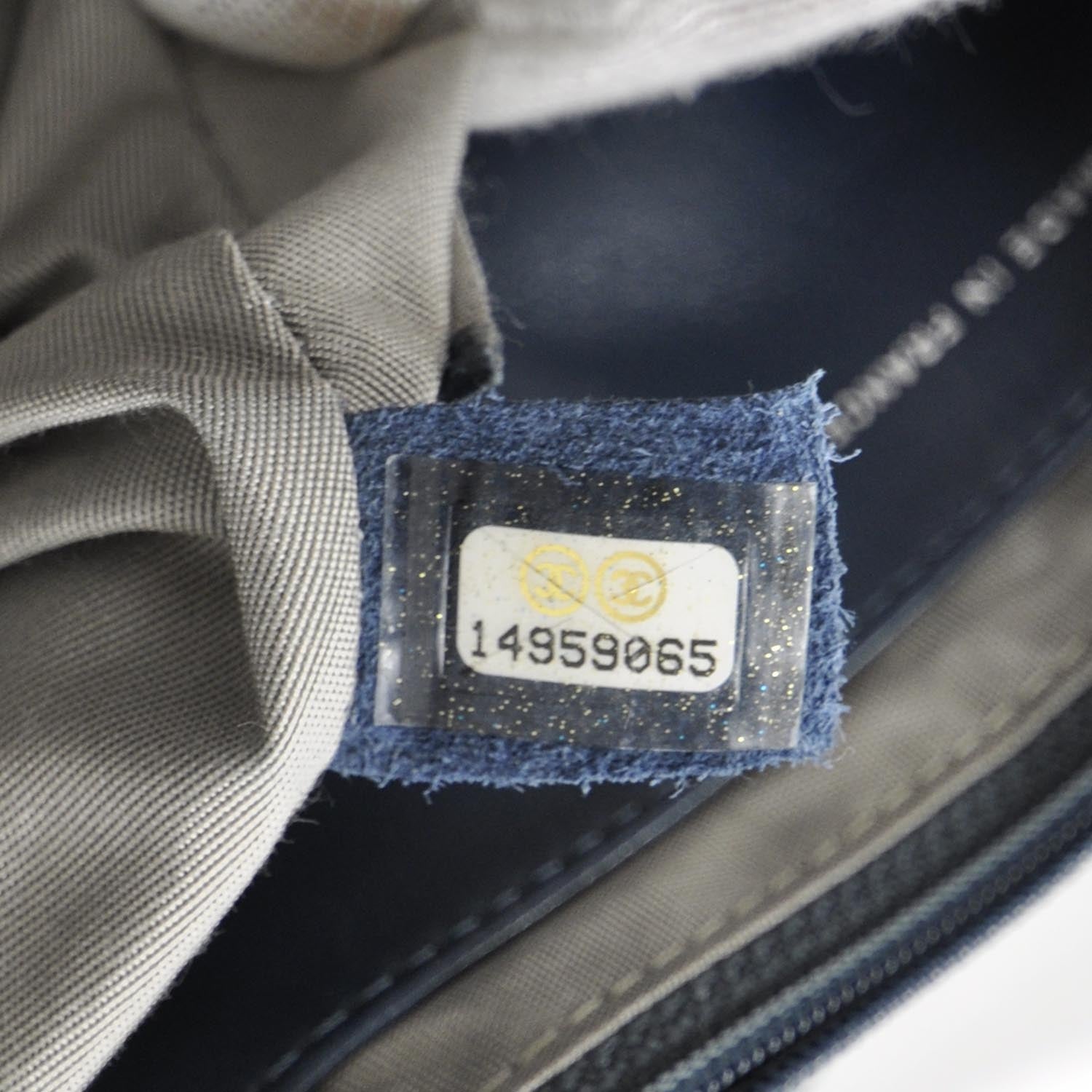 Chanel Caviar Half Moon Wallet On Chain Navy 9 of 11