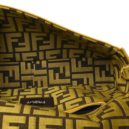 Fendi x FRGMT Woven Fabric Jacquard FF Embroidered Baguette Mimosa 5 of 10