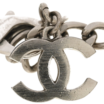 Chanel Enamel Pearl Charm Short Necklace Silver 7 of 8