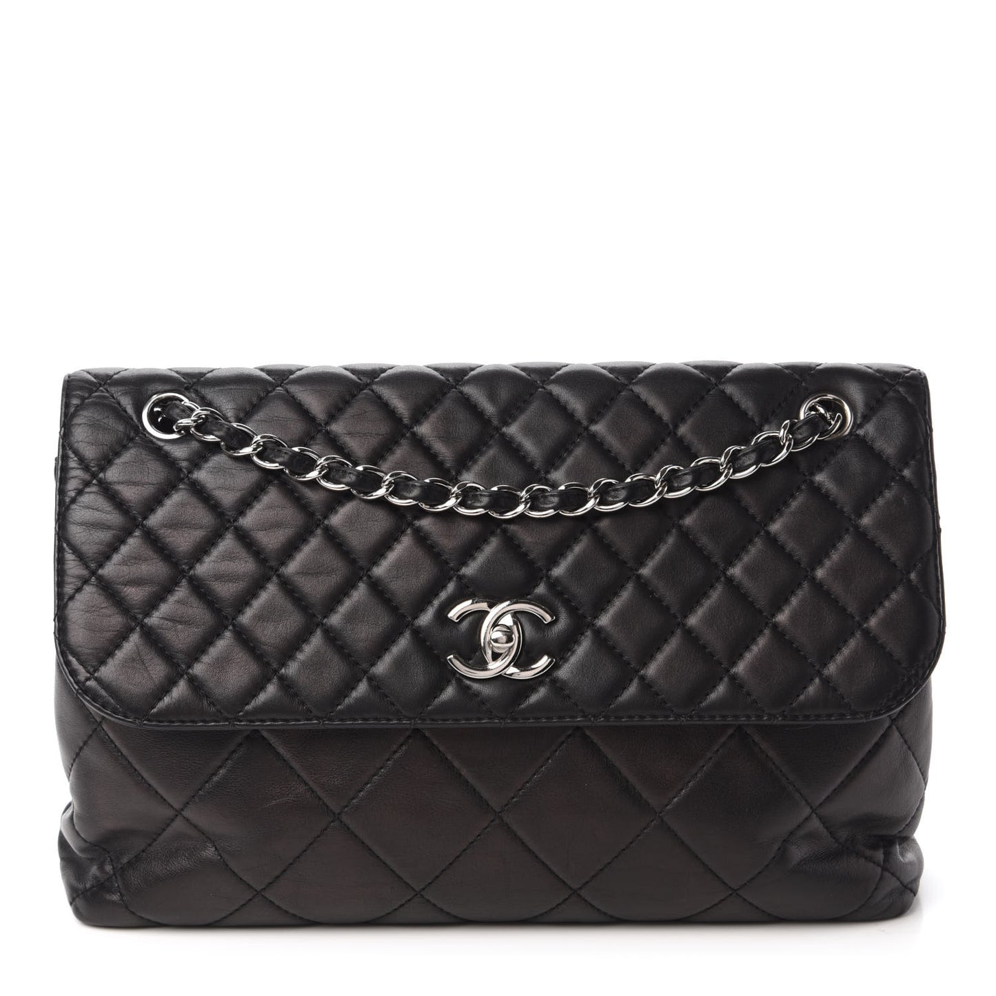 Calfskin Quilted In The Business Flap Bag Black