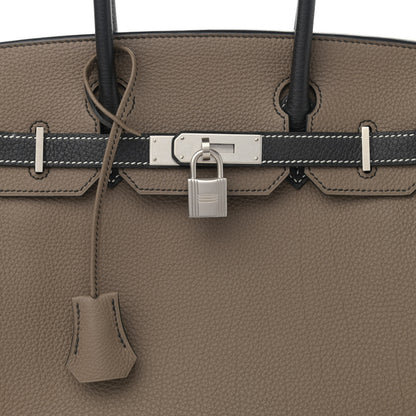 Hermes Togo Horseshoe Birkin 30 Black Etoupe 8 of 11