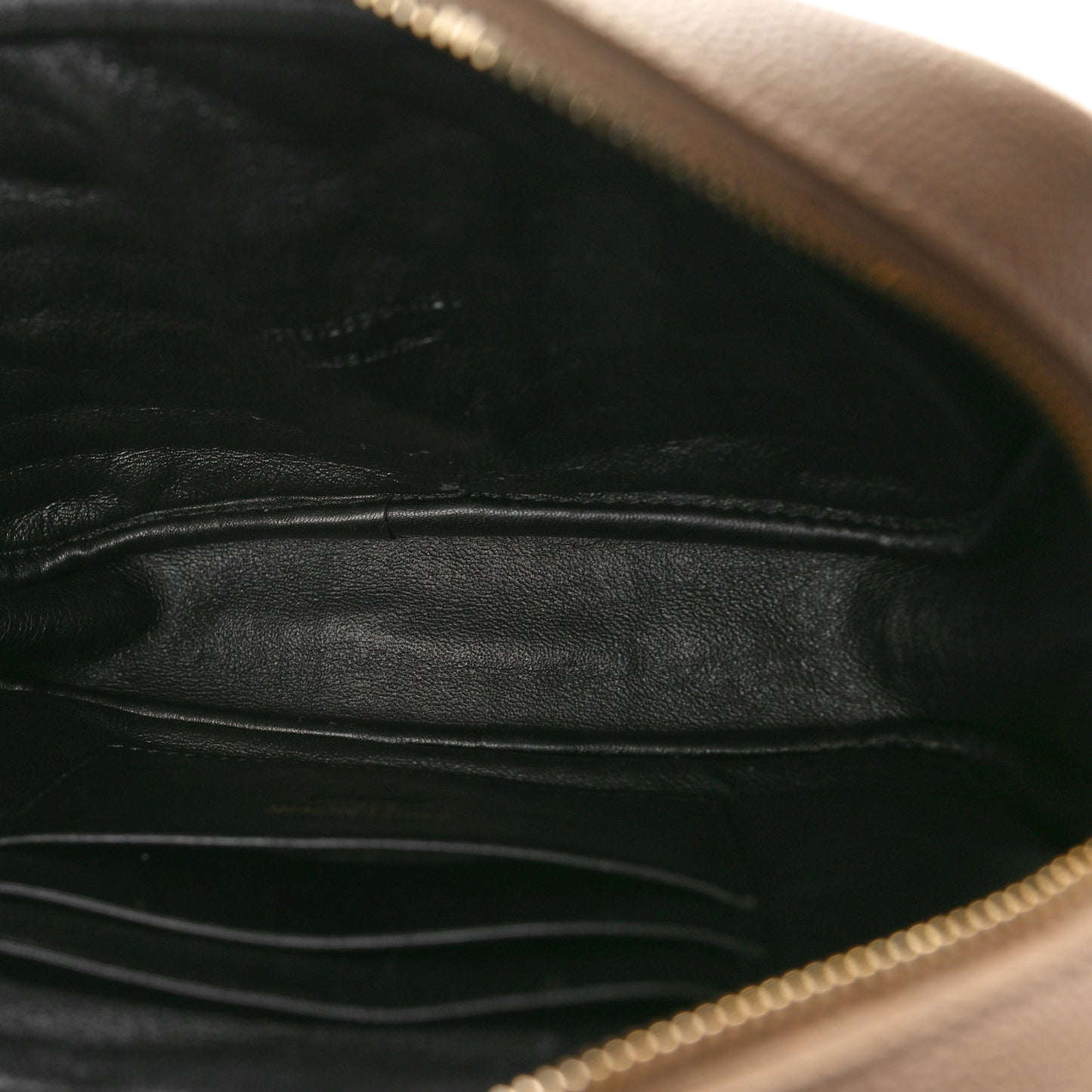 Grain De Poudre Matelasse Monogram Mini Lou Camera Bag Dark Beige