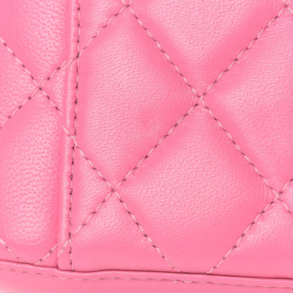 Chanel Lambskin Quilted Pearl Crush Mini Vanity Case With Chain Pink 10 of 10