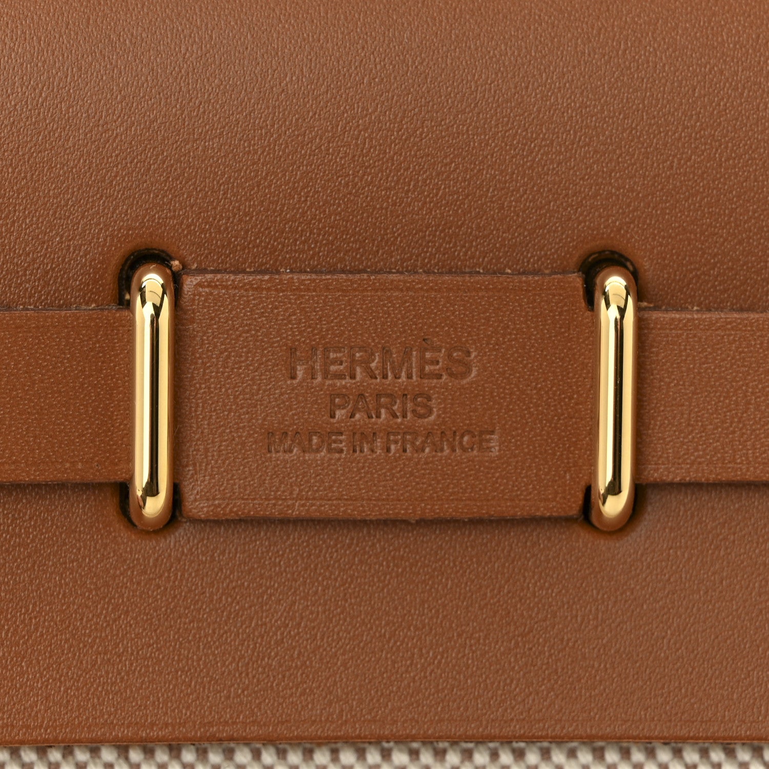 Hermes Military Toile Vache Hunter Herbag Zip Retourne 20 Ecru Beige Fauve 6 of 11