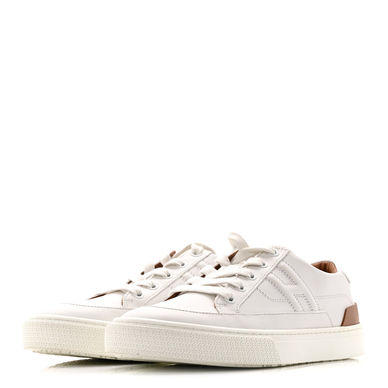 Hermes Calfskin Deep Sneakers 38.5 White Naturel 4 of 11