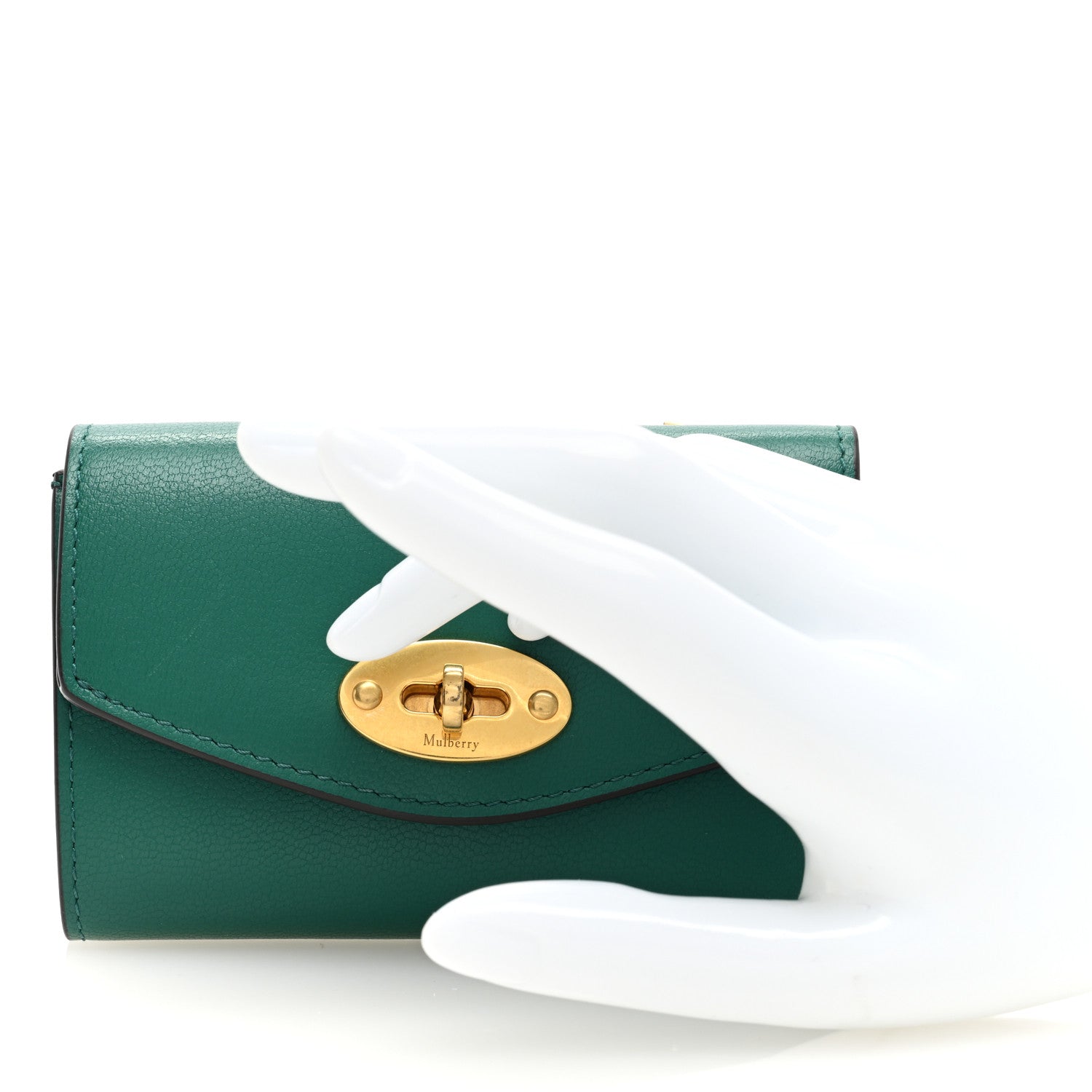 Mulberry Classic Grain Small Darley Wallet Green 2 of 7