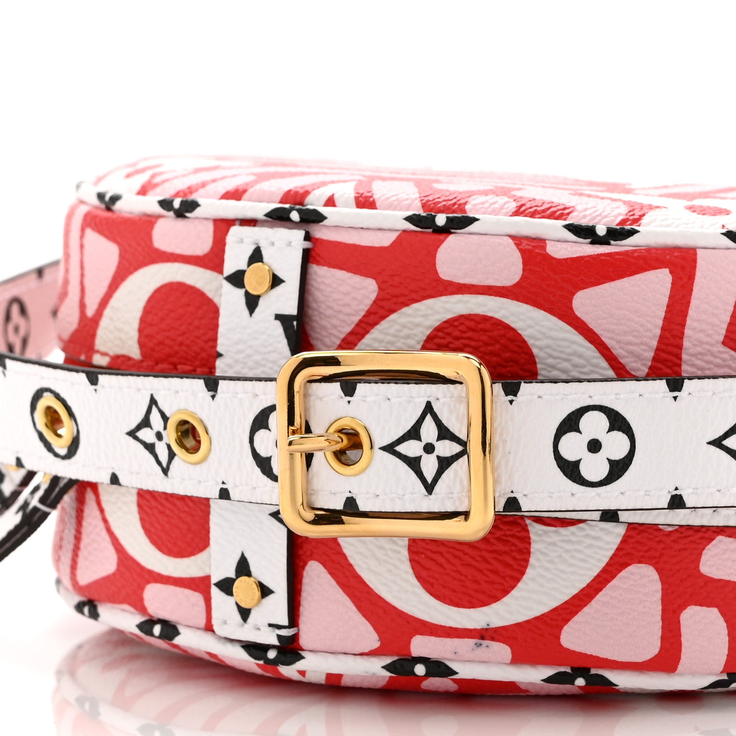 Louis Vuitton Monogram Giant Crafty Boite Chapeau Souple PM Rouge Rose Creme 8 of 9