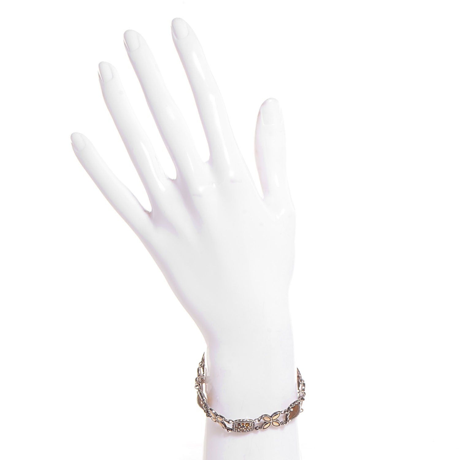 John Hardy Sterling Silver 18K Gold Citrine Garnet Sunset Batu Kawung Bracelet 2 of 6