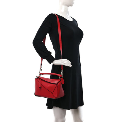 Loewe Calfskin Small Puzzle Bag Scarlet 2 of 15