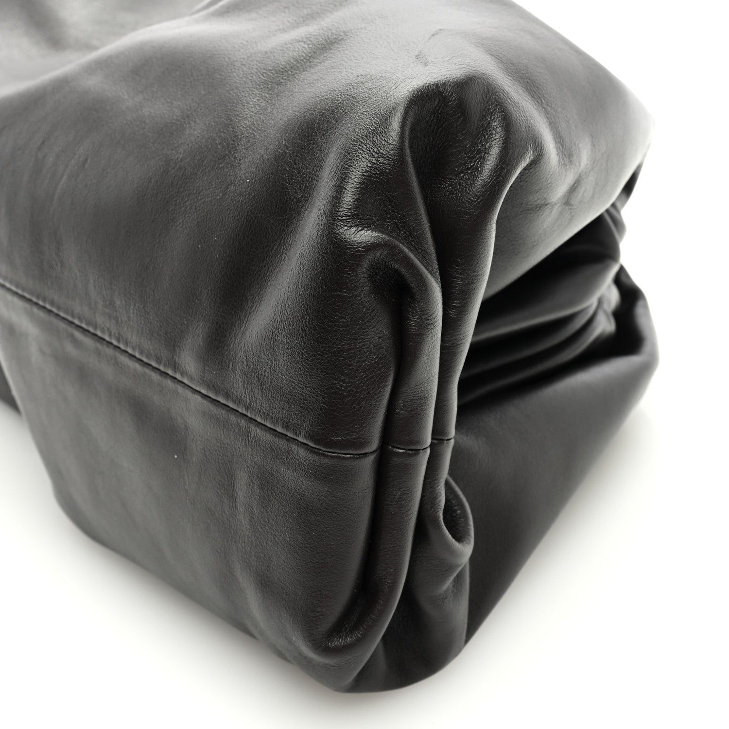 Bottega Veneta Smooth Butter Calf The Pouch Oversized Clutch Fondente 8 of 8