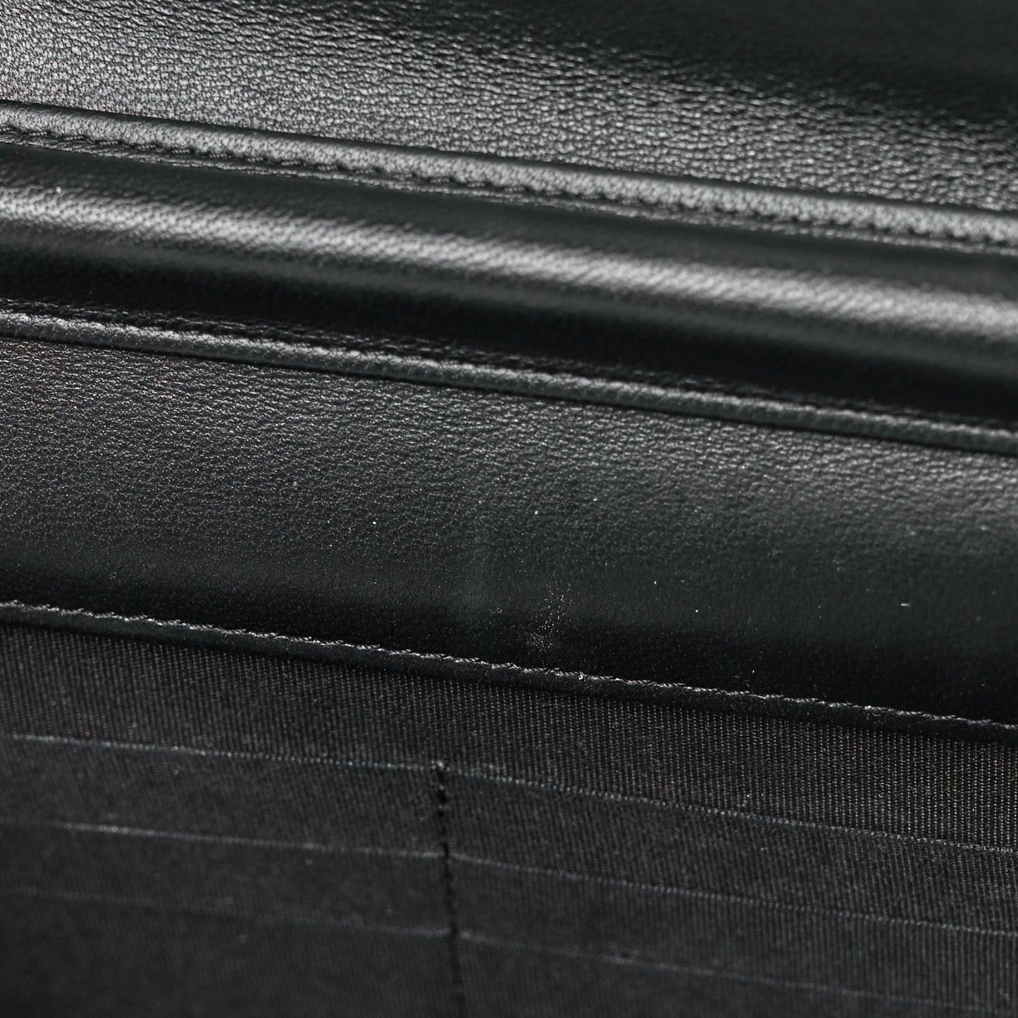 Calfskin Chevron Boy Wallet On Chain WOC Black