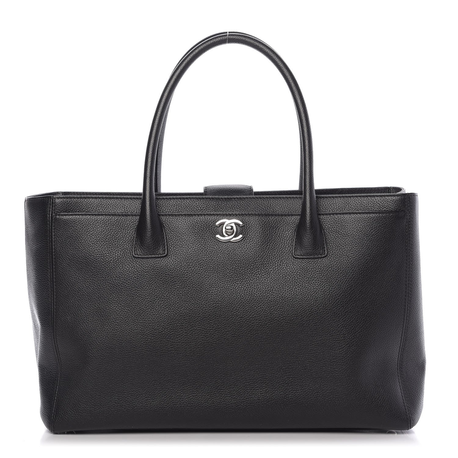 Chanel Calfskin Cerf Executive Shopper Tote Black 1 of 9