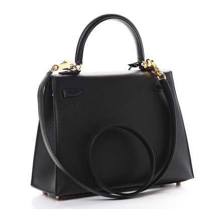 Hermes Epsom Kelly Sellier 25 Black 2 of 10